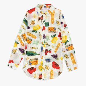 NWT Lisa Says Gah Tessa Button Down in Italian Summer Ivory size M